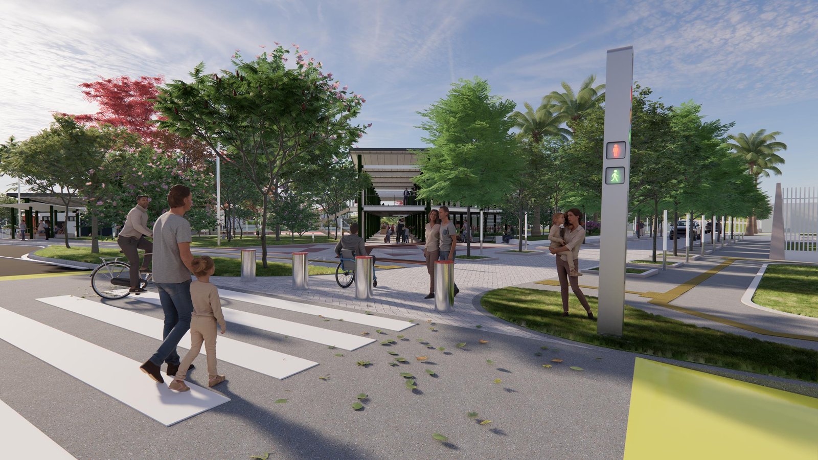 Oasis Urbano San Rafael - Ingreso peatonal sector sur este del proyecto