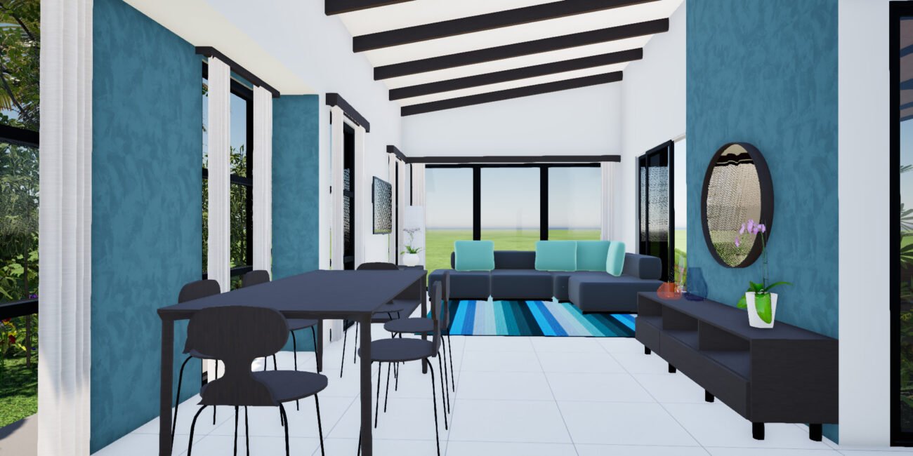 Vista comedor y sala